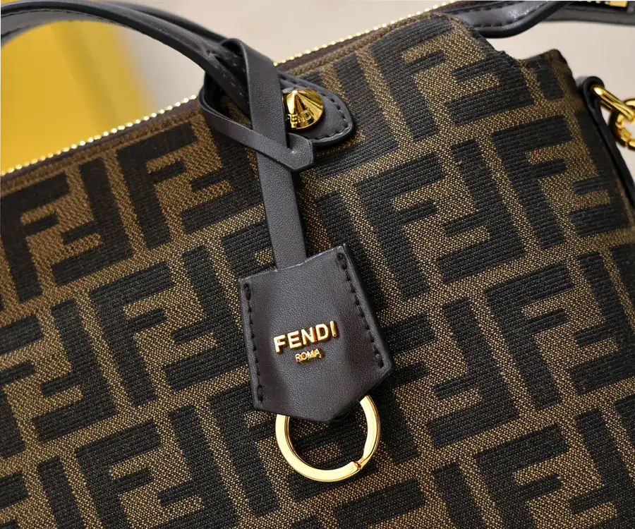 FENDI Boston Tote Bag Classic Leather and Calfskin