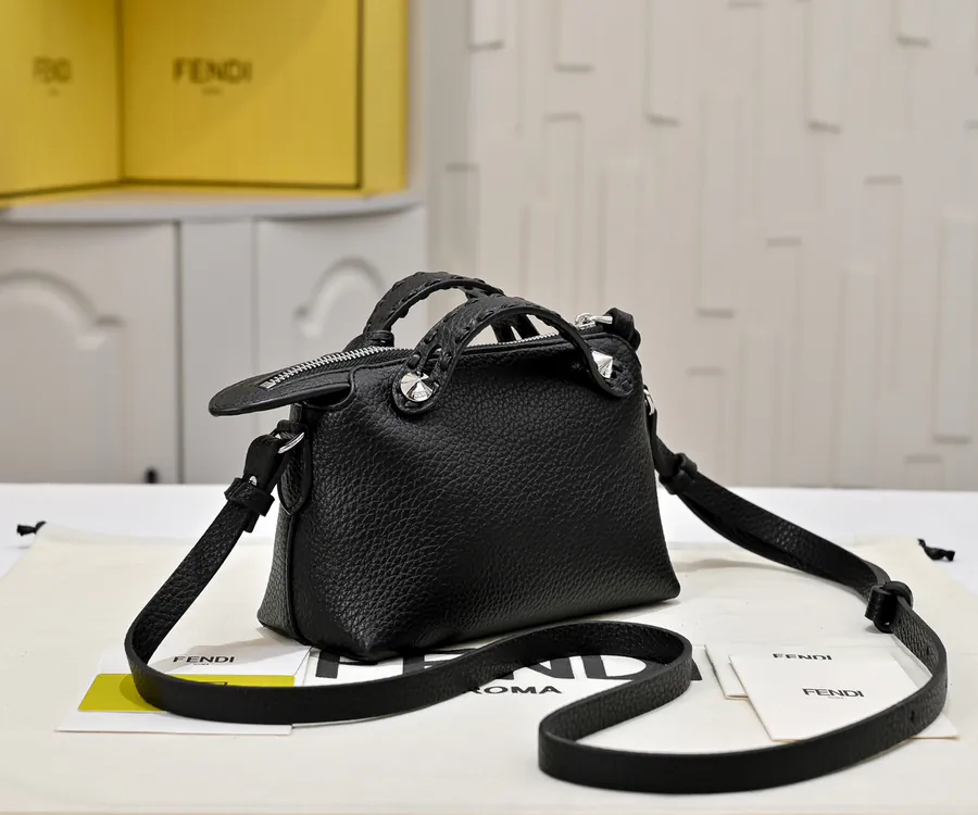FENDI Boston Tote Classic Monogram Calfskin