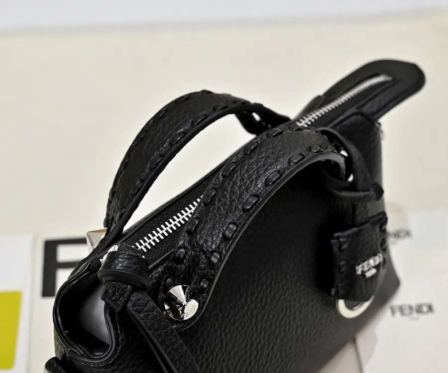 FENDI Boston Tote Classic Monogram Calfskin
