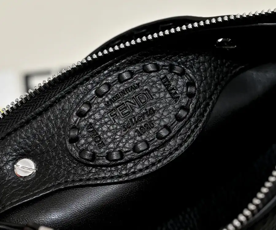 FENDI Boston Tote Classic Monogram Calfskin