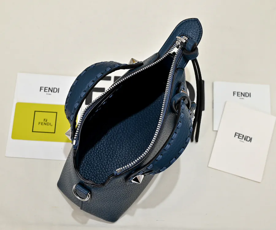 FENDI Boston Tote Classic Monogram Calfskin