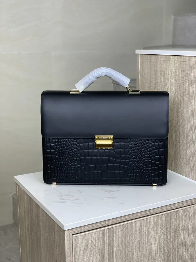 Mighty Dragon Premium Leather Briefcase with Stainless Steel Lock