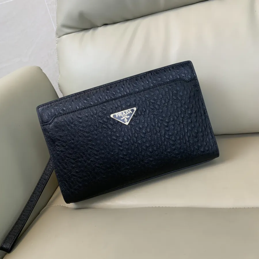 Prada Grained Calfskin Password Lock Tote