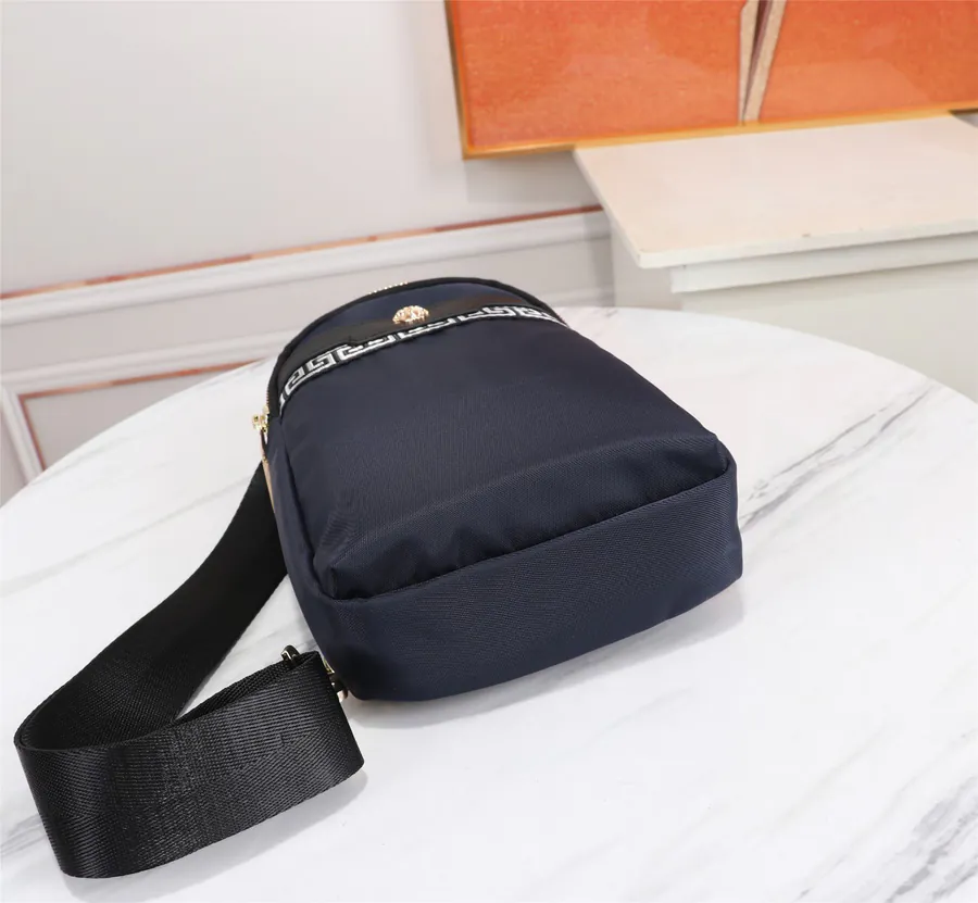Versace Raincoat Nylon Bucket Bag with Zipper