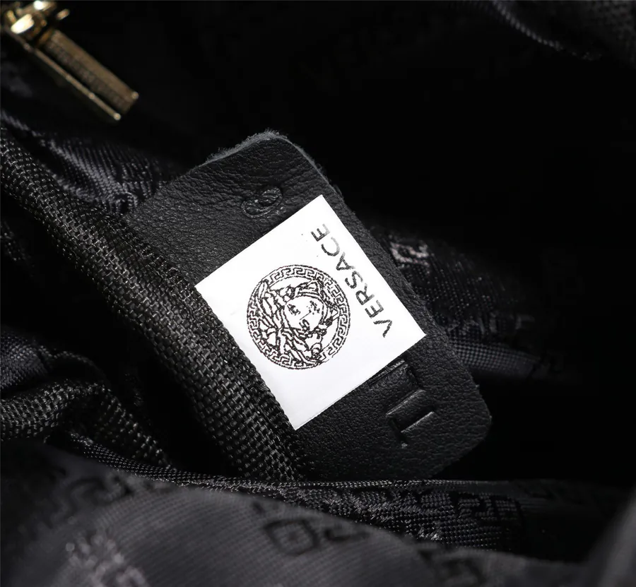 Versace Raincoat Nylon Bucket Bag with Zipper