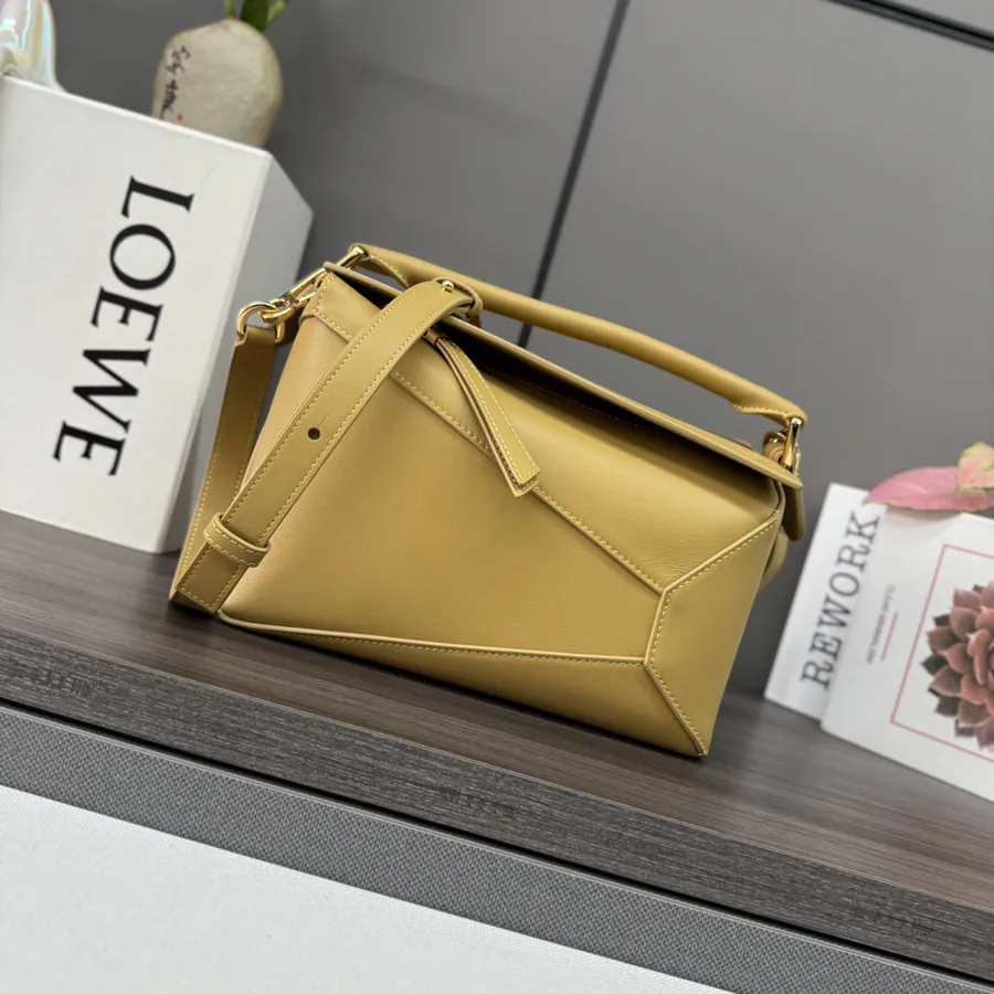 Puzzle Edge Small Handbag in Soft Calfskin