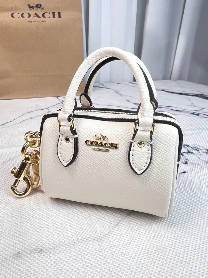 Coco Handle Mini Boston Bag for Women New Mini Version with Key Charm