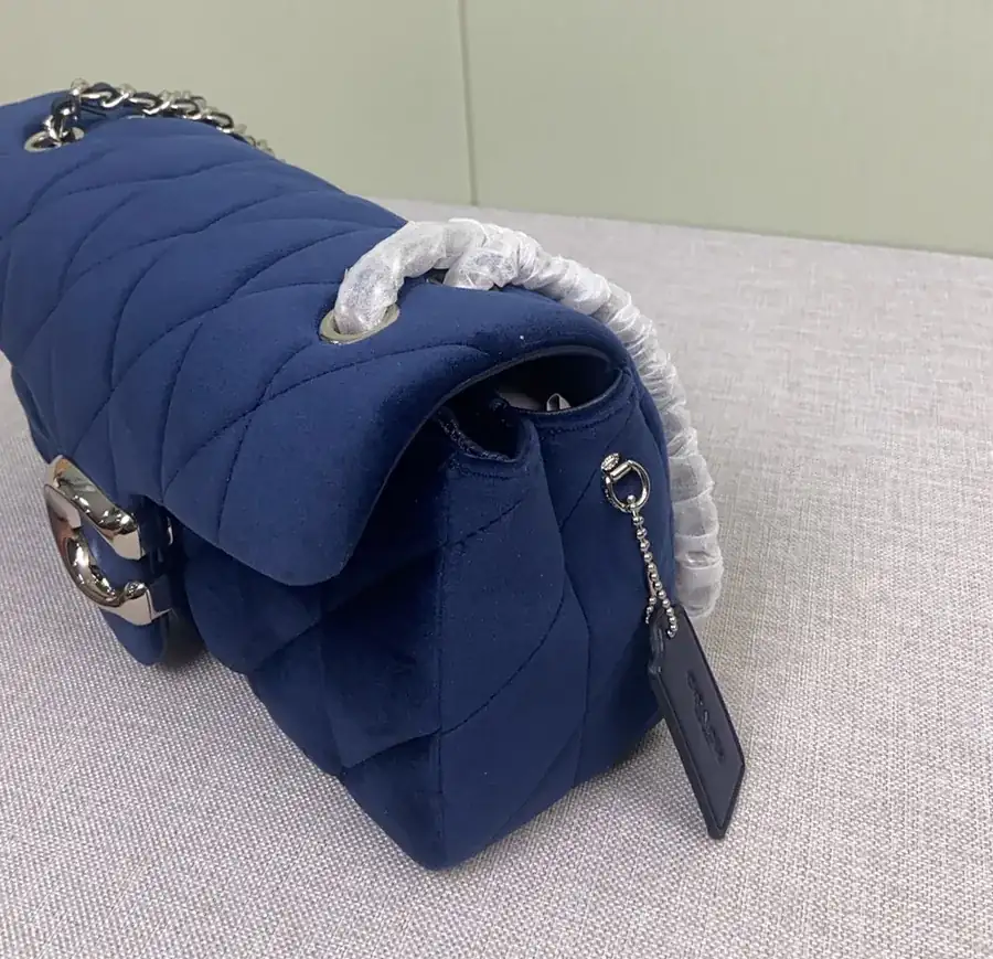 Coach Velvet Gem Blue Bucket Bag