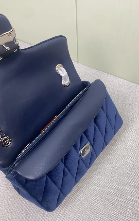 Coach Velvet Gem Blue Bucket Bag