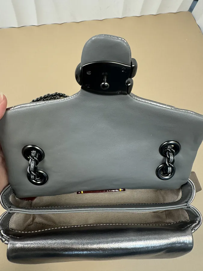 COA H New Leather Bucket Bag with Quilting