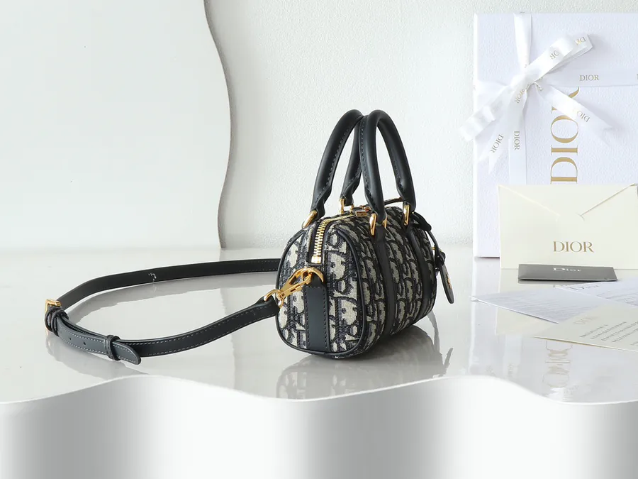 Dior Groove Mini Bag with Blue Oblique Print