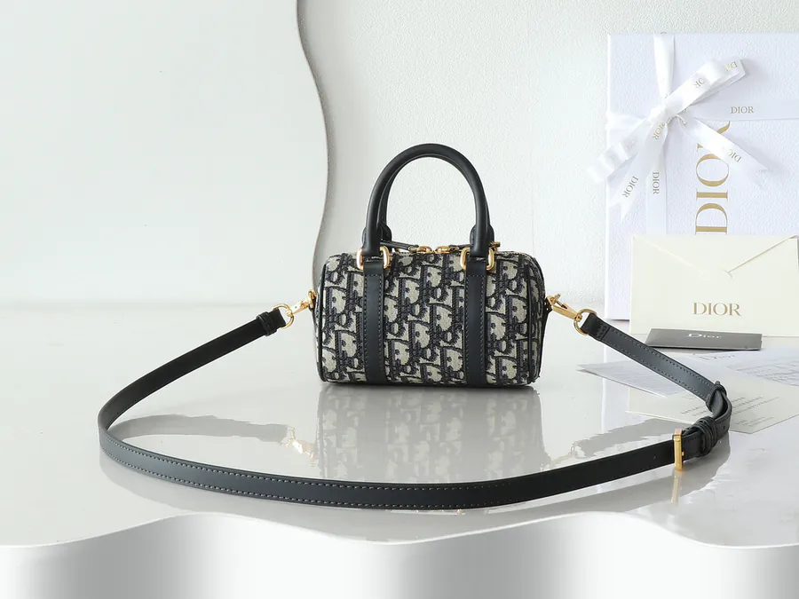 Dior Groove Mini Bag with Blue Oblique Print
