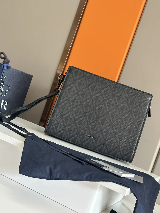 Dior A5 Handbag with Black Oblique Print