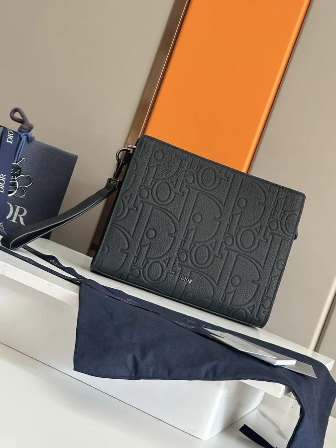 Dior A5 Handbag with Black Oblique Print