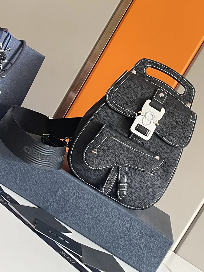 Christian Dio Mini Tote in Grained Calfskin