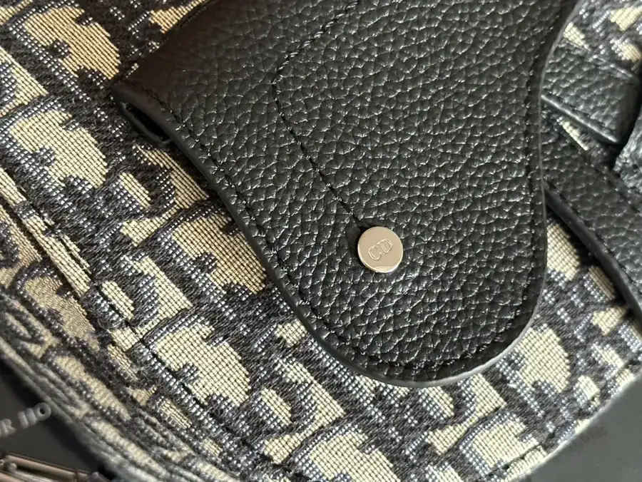 Christian Dio Mini Crossbody Bag in Grained Calfskin