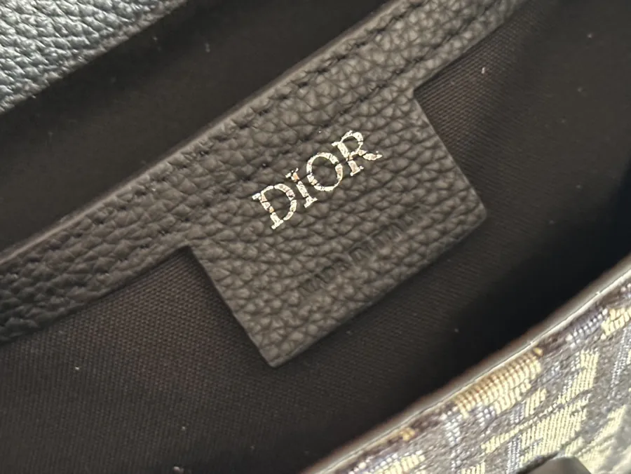 Christian Dio Mini Crossbody Bag in Grained Calfskin
