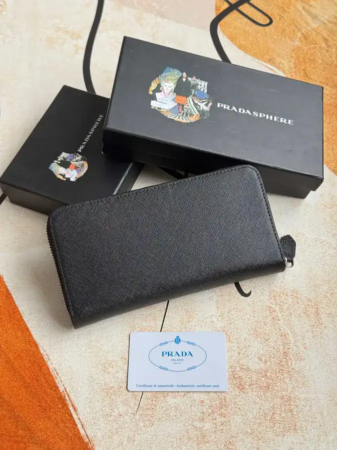 Classic Single Zip Wallet in Blue ZP Development, Italian Cross Grain Calfskin