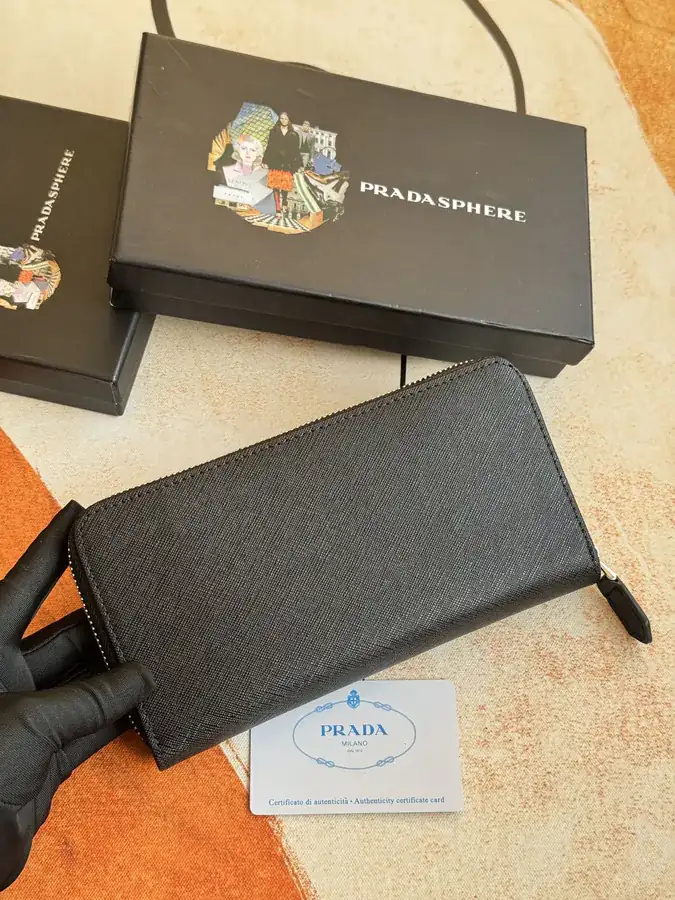 Classic Single Zip Wallet in Blue ZP Development, Italian Cross Grain Calfskin