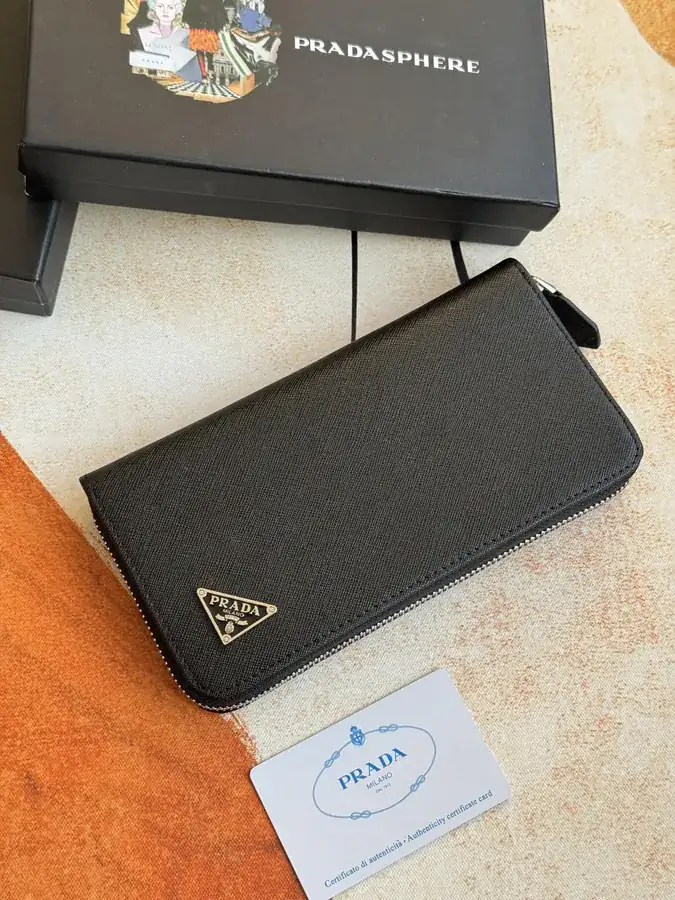 Classic Single Zip Wallet in Blue ZP Development, Italian Cross Grain Calfskin