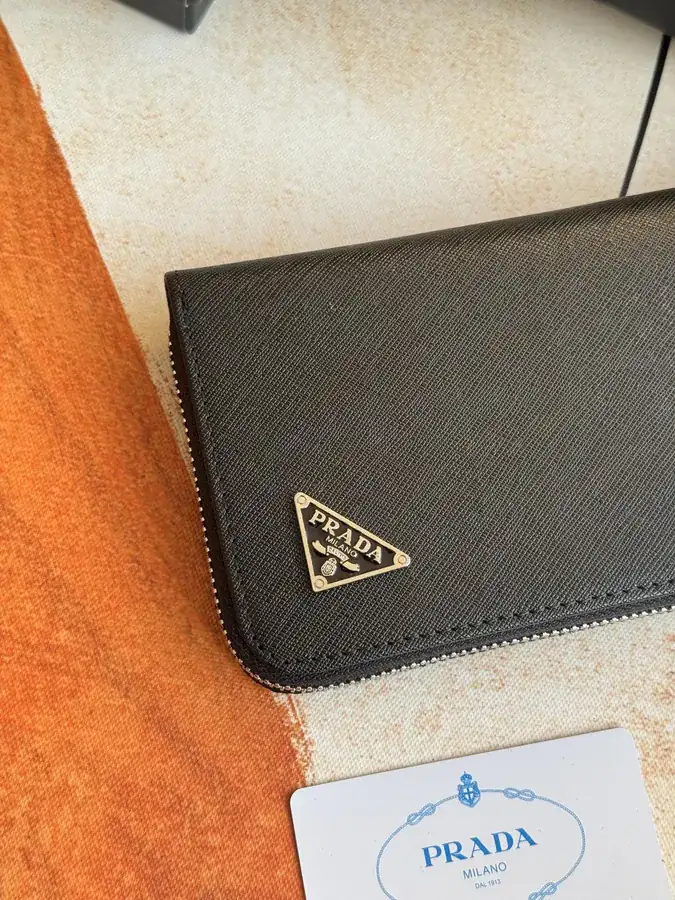 Classic Single Zip Wallet in Blue ZP Development, Italian Cross Grain Calfskin