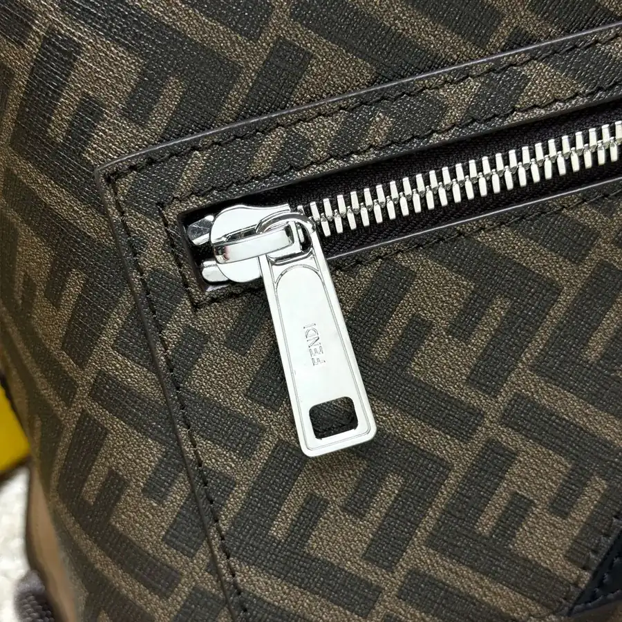 Mini Structured Crossbody Bag with FF Logo Metal Stud