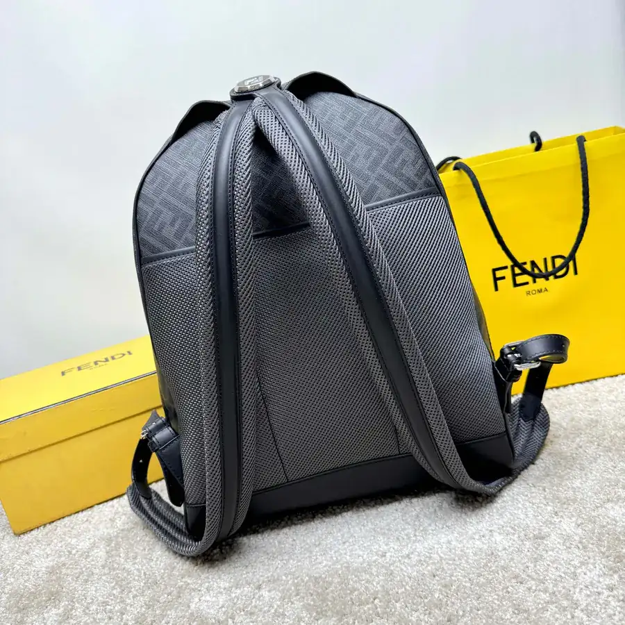 FF Logo Metal Stud Backpack with Convertible Straps