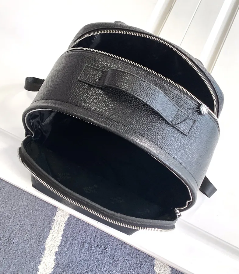 MONTBLANC Double Shoulder Bag Natural Grained Calfskin