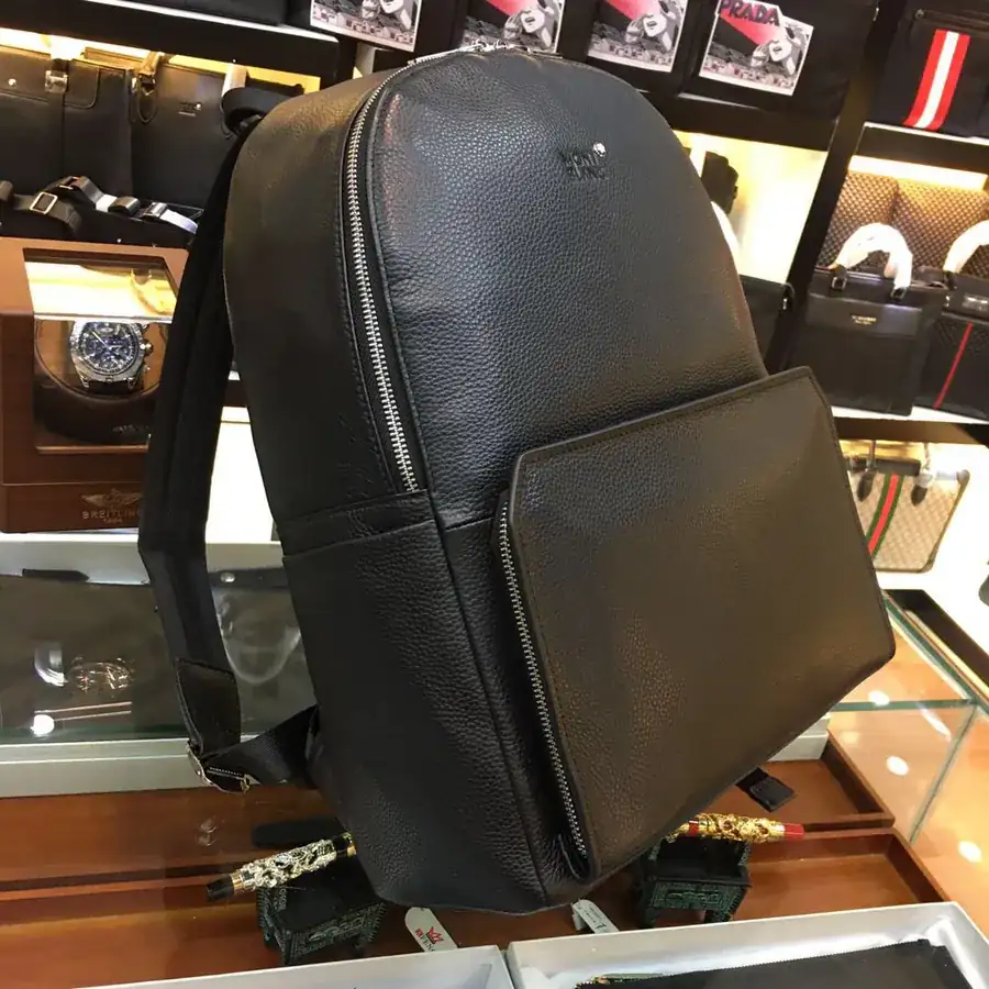 2019 Montblanc Italy Grained Calfskin Backpack