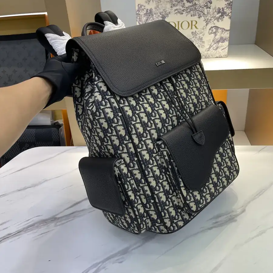 Chanel Blue D Backpack Premium Leather and Waterproof Fabric