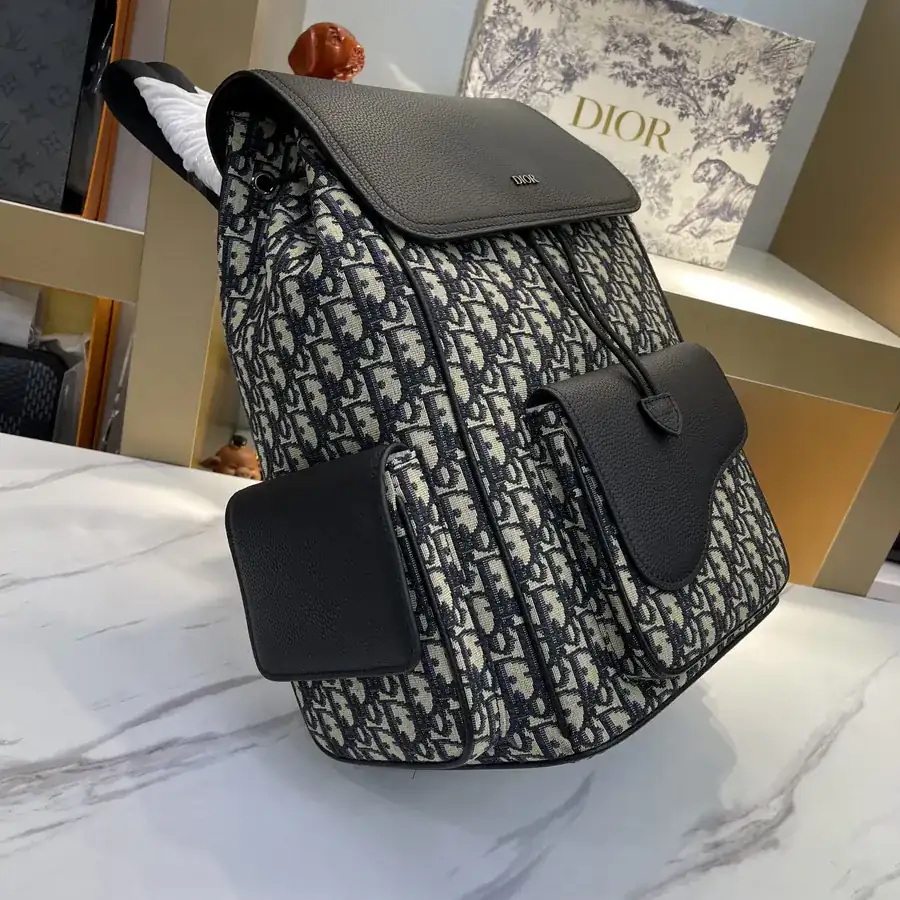 Chanel Blue D Backpack Premium Leather and Waterproof Fabric
