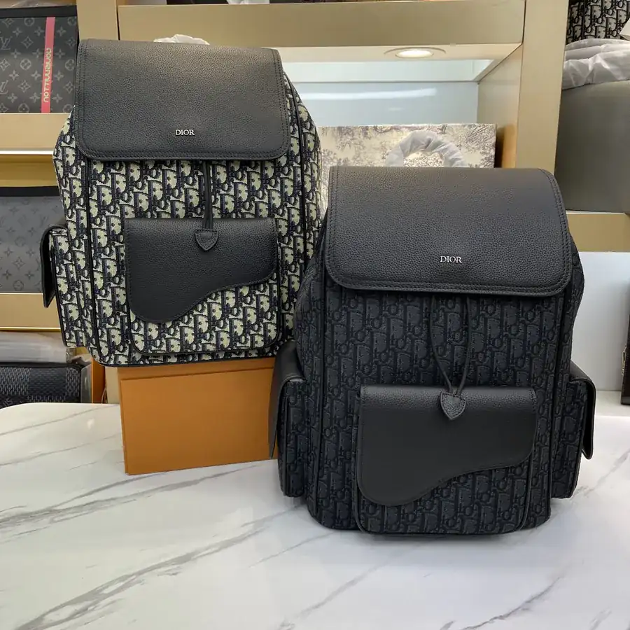 Chanel Blue D Backpack Premium Leather and Waterproof Fabric