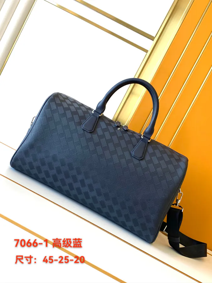 Montblanc Classic Craft Series Travel Bag 7066 1# in Premium Blue