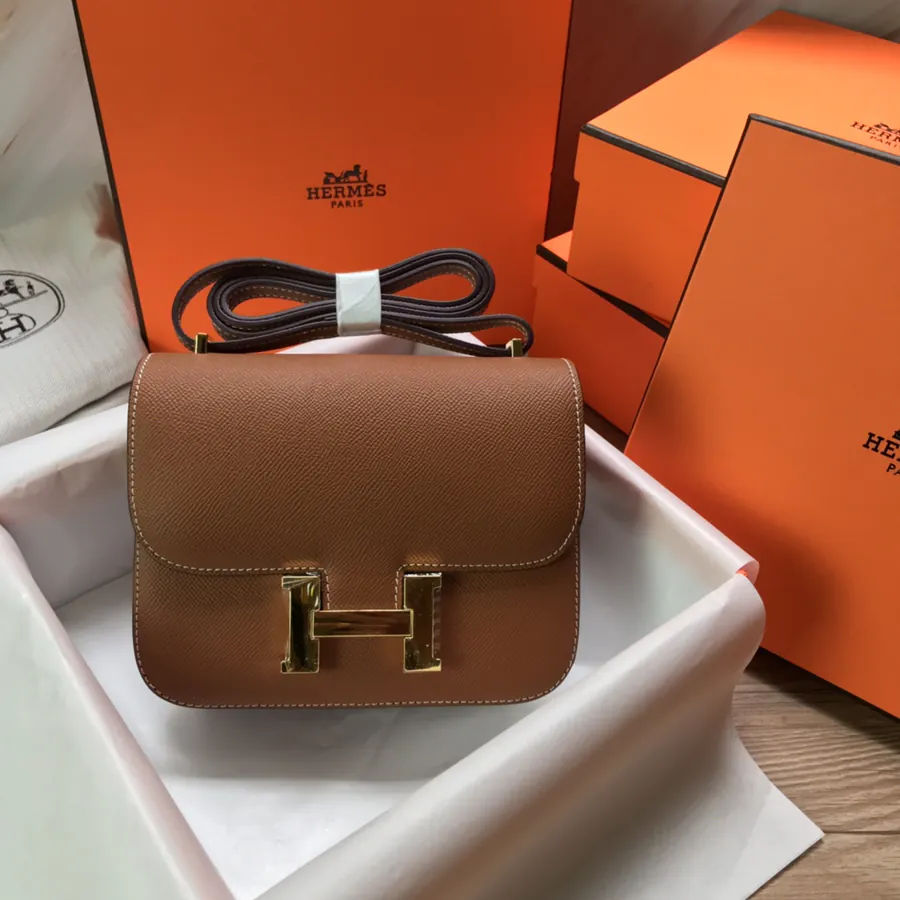 Constance 19cm Bucket Bag with Gold and Silver Buckles