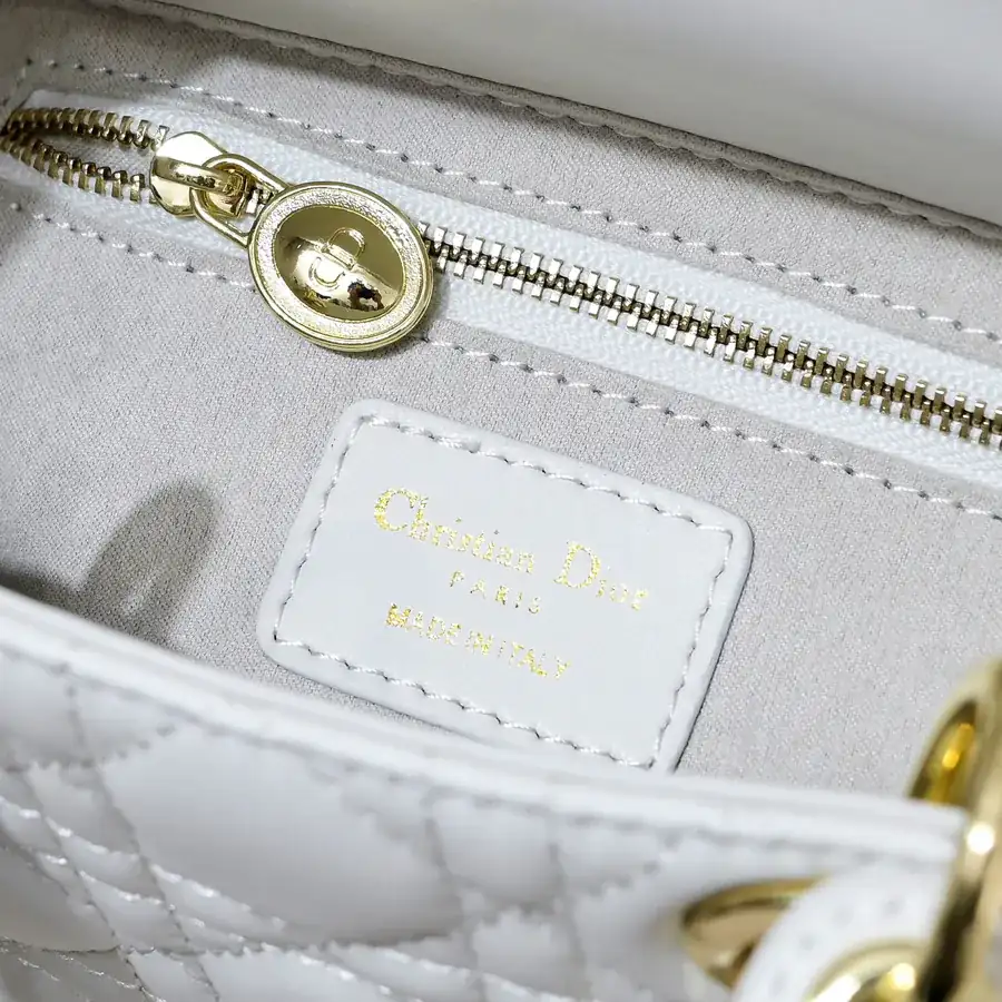 My Lady Letter Series White Grained Leather Clutch
