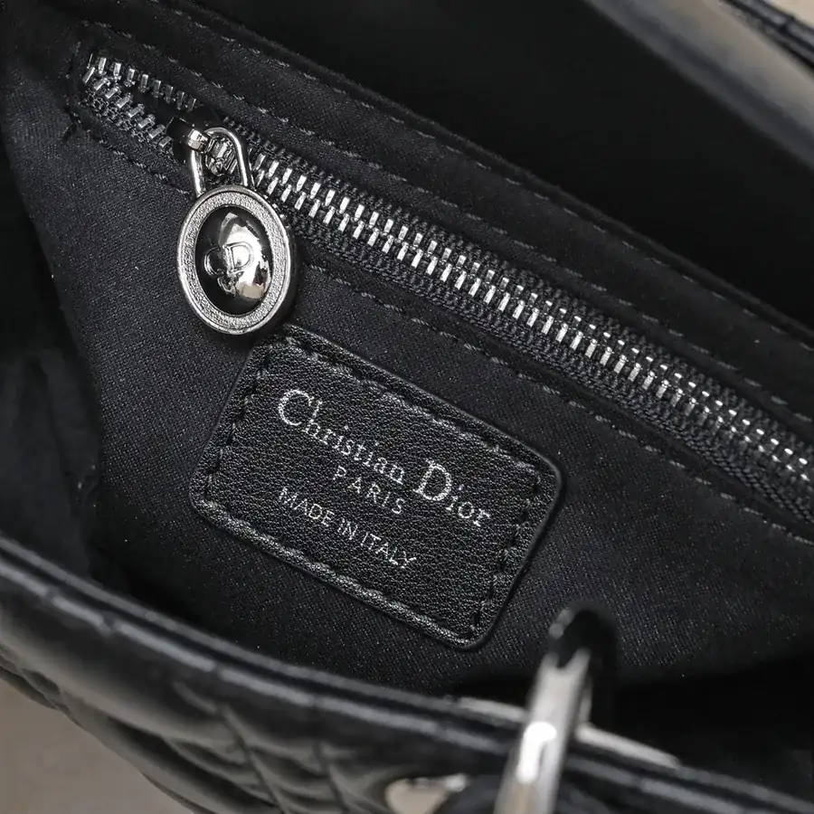 Dai Fei 3 Compartment Bag in Black with Silver Buckles