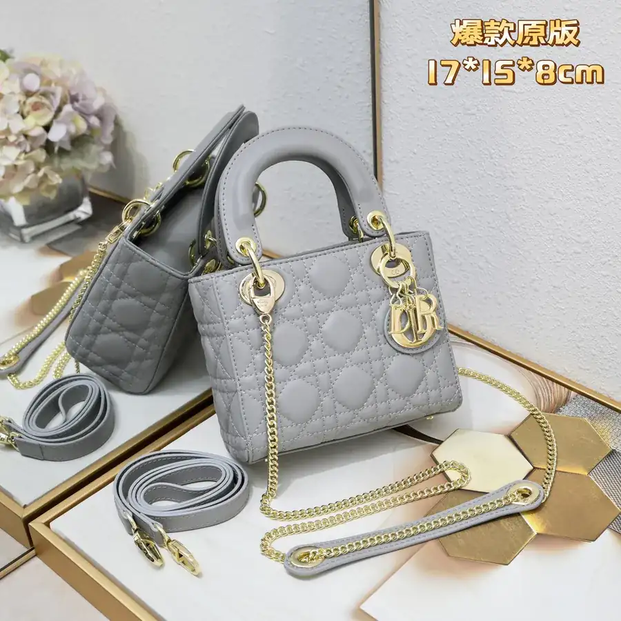 Dai Fei Mini 3 Compartment Bag with Gold Trim