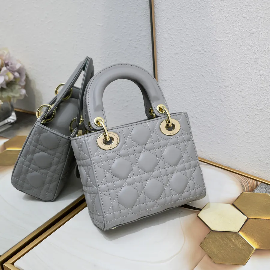 Dai Fei Mini 3 Compartment Bag with Gold Trim