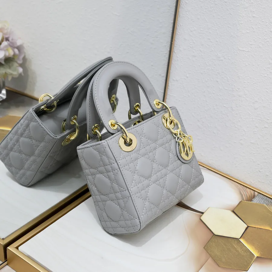 Dai Fei Mini 3 Compartment Bag with Gold Trim