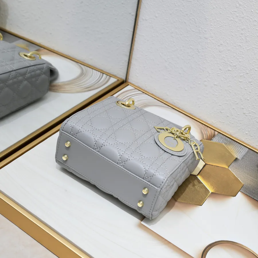 Dai Fei Mini 3 Compartment Bag with Gold Trim