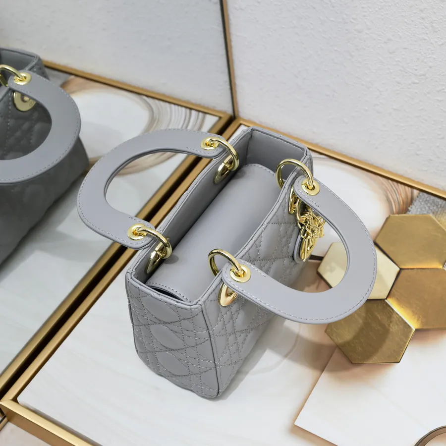 Dai Fei Mini 3 Compartment Bag with Gold Trim