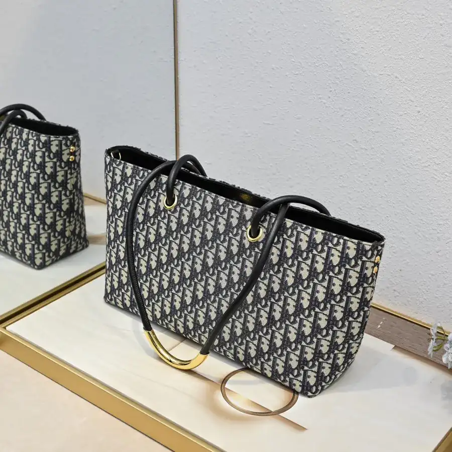 Dior Tousjours Handbag (Blue Canvas)