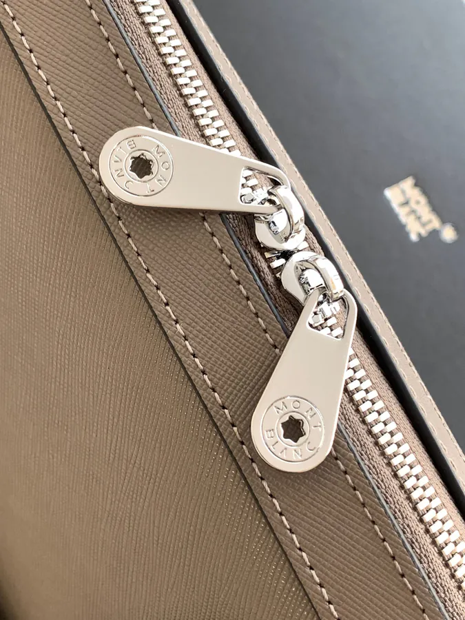 Mondaine New Style Briefcase Khaki, Grained Top Grain Calfskin