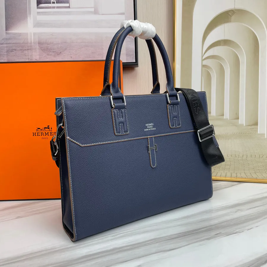 Blue Original Emma Italian Top Grain Calfskin Handbag