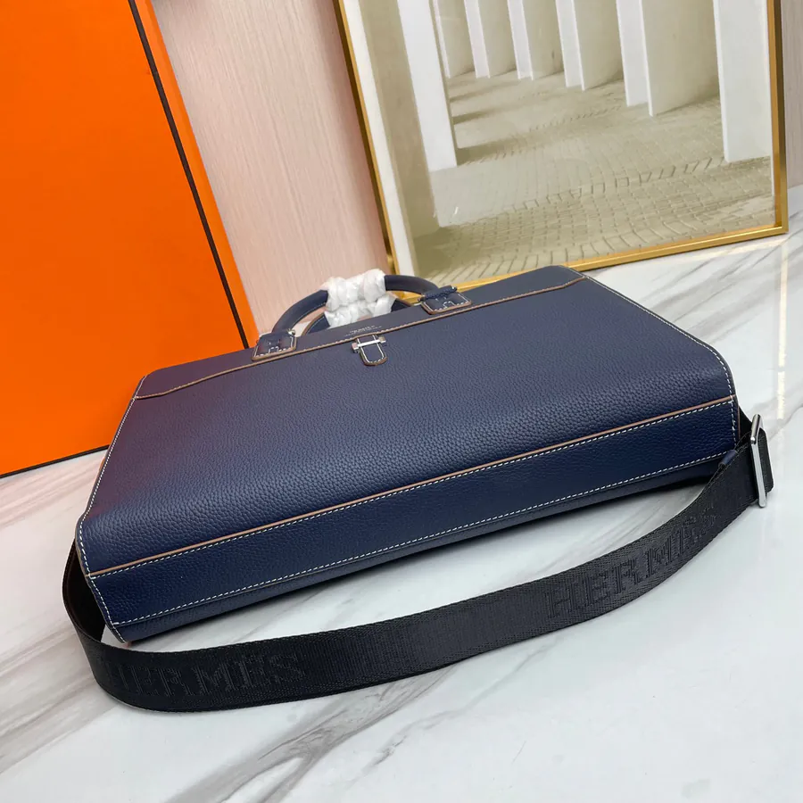 Blue Original Emma Italian Top Grain Calfskin Handbag