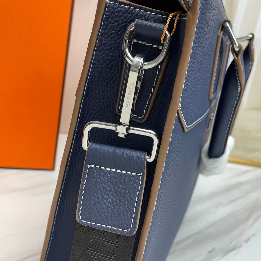 Blue Original Emma Italian Top Grain Calfskin Handbag