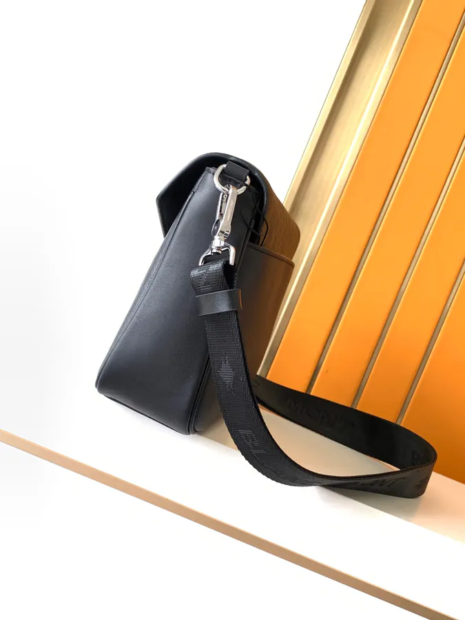 Mondaine New Luxury Crossbody Bag 7038 4 Black Genuine Calfskin