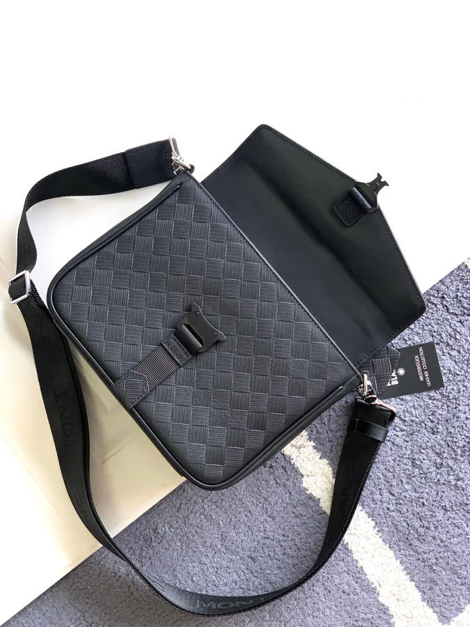 Mondaine New Luxury Crossbody Bag 7038 4 Black Genuine Calfskin