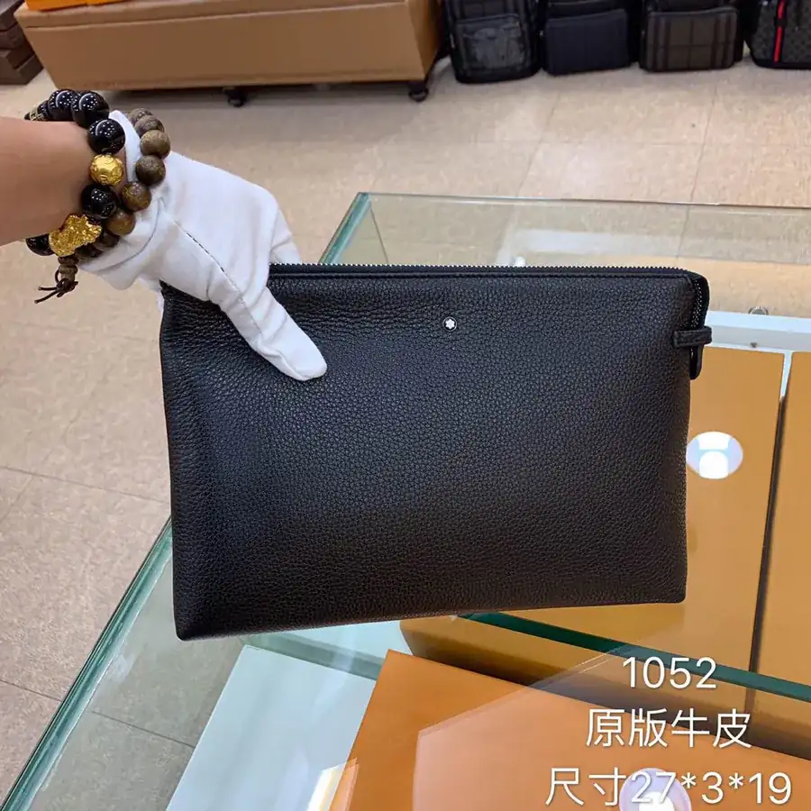 2019 Montblanc Replica: Soft Leather, Interior Grid, Multiple Compartments, Metal Accessories, Box Packaging