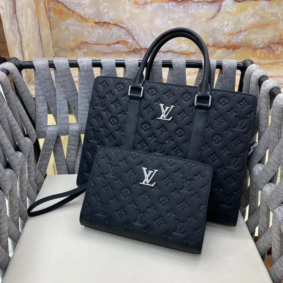 LV Roadster Bucket Bag in Grained Calfskin